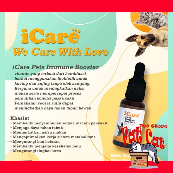 Vitamin iCare immune booster Vitamin untuk hewan vitamin kucing anjing