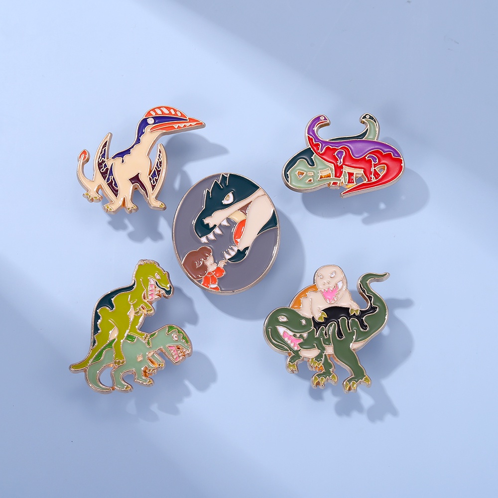 Bros Pin Desain Kartun Dinosaurus Jurassic Untuk Aksesoris Pakaian