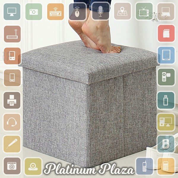 Sofa Kotak Penyimpanan Barang - 30x30x30cm - Gray`9FAZ30-