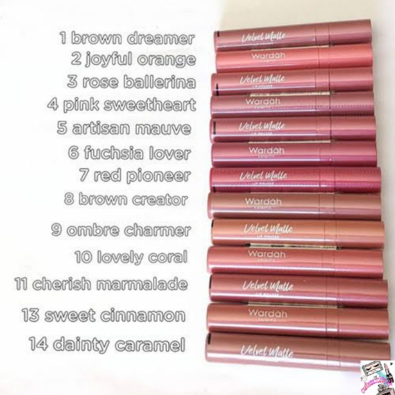 ☃Cutezz_Ching1☃Wardah Colorfit Velvet Matte Lip Mousse 4g