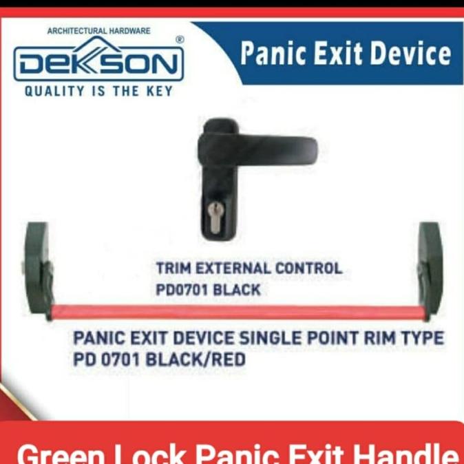 Dekkson Panic Exit Device For Steel Door With Rimlock Panic Bar Pd0701