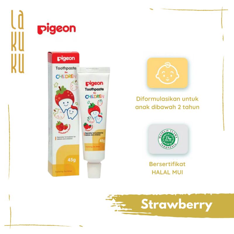 LAKUKU Odol Pasta Gigi Pigeon anak balita di bawah 2 tahun Halal