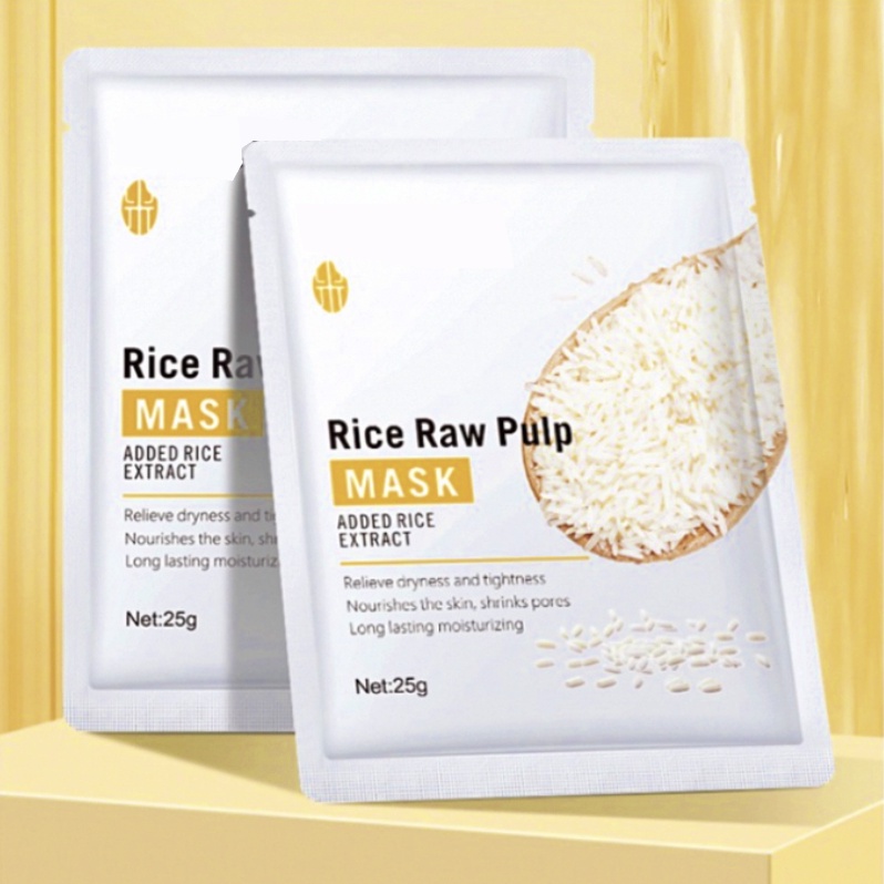 Rice Raw Protein Rice Moisture Mask Facial Sheet Masker Wajah BQ030