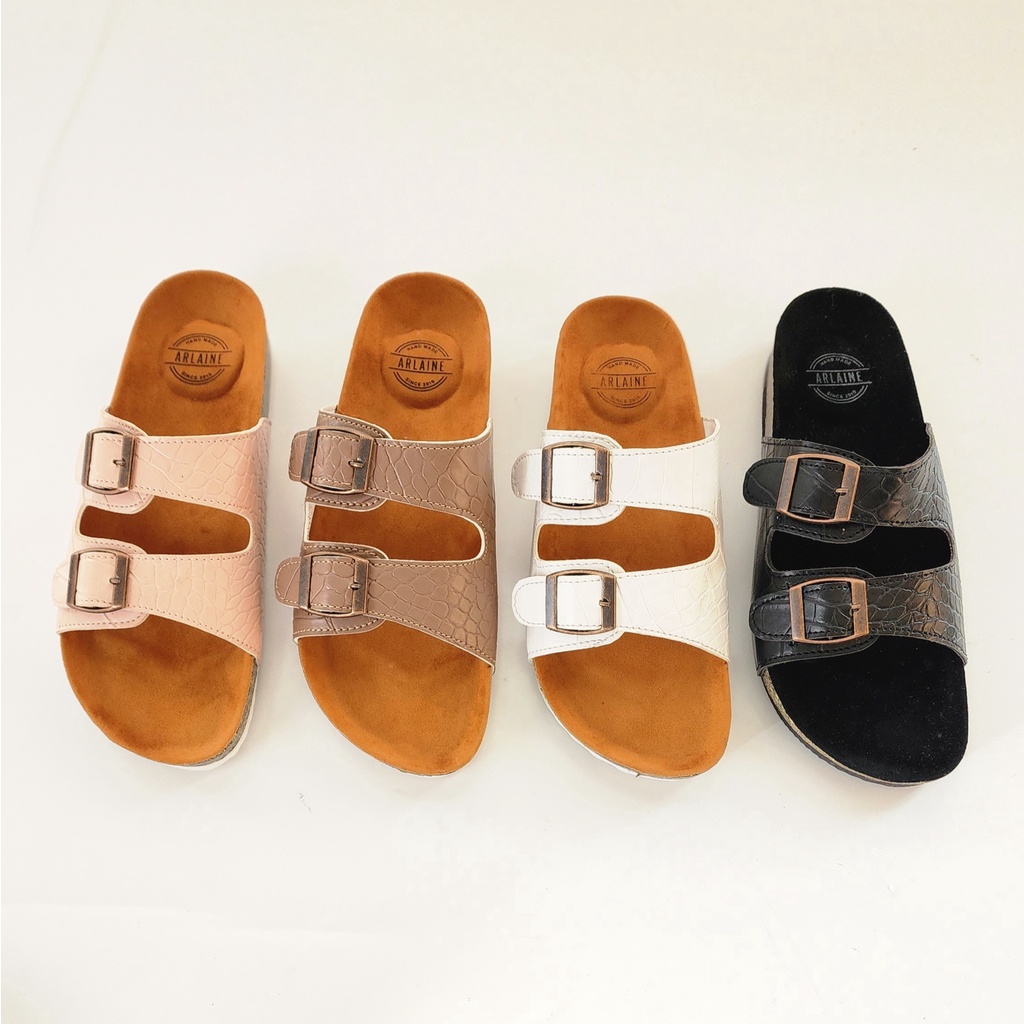 ARLAINE - HYUN BIN Sandal Casual Wanita / Sandal Puyuh / Sandal Birken / Sendal Puyuh Wanita / Puyuh Kekinian Ban Dua