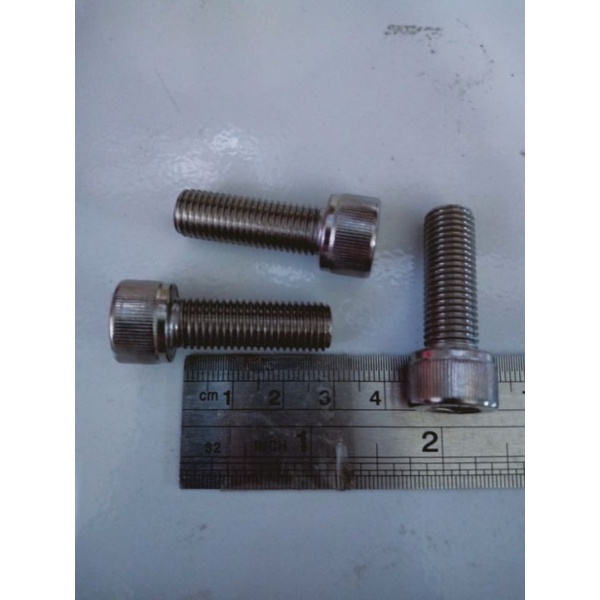 Baut L Stainless Drat 1.25/ halus 10mm × 30mm
