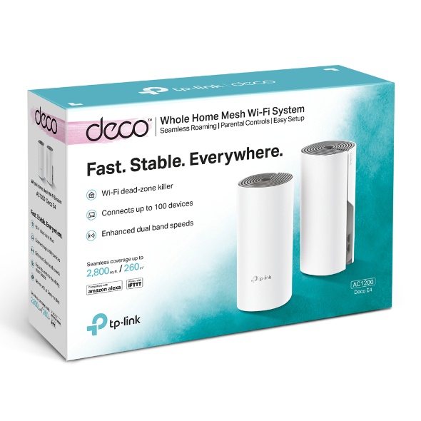 TP-LINK Deco E4 - AC1200 Dual-Band Whole Home Mesh Wi-Fi System