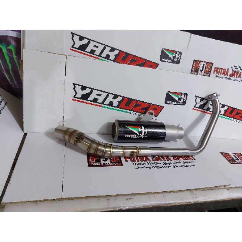 knalpot yakuza E7 for R15 / cbr150/ gsx 150 full system pnp