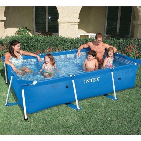 TERLARIS KOLAM RENANG DEWASA ANAK RECTANGULAR FRAME TANPA POMPA BESTWAY INTEX POOL 28270 28271 28272