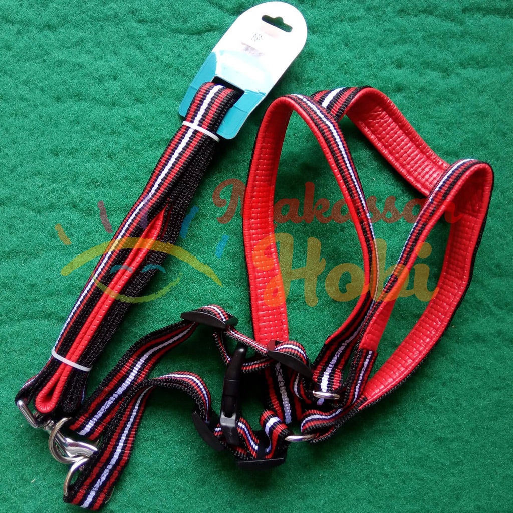 Harness Double 3cm Tali Tuntun Rantai Kucing Dobel Rompi Anjing Sedang