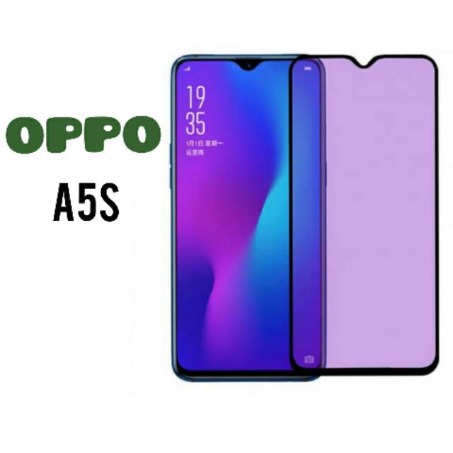 Anti gores/tempered glass 10D full cover anti blue light radiasi OPPO A5S