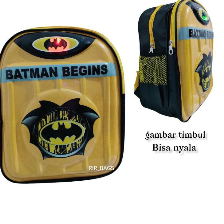 Recomended.. Tas sekolah anak bantman TK/Tas Batman TK LED/Tas anak Batman LED/Tas anak karakter Bat