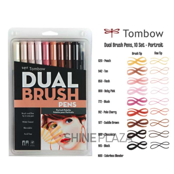 

[[COD]] Tombow Dual Brush Pen Set 10 - Portrait Palette BERKUALITAS Kode 903