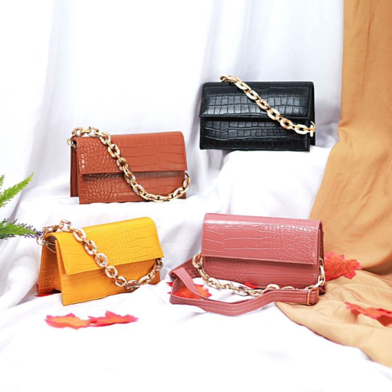 Tas Wanita olive Croco