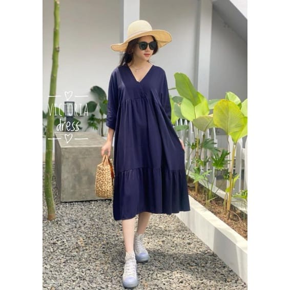 VICTORIA MIDI DRESS WANITA II DRESS KIMONO || DRESS KANZIA || DRESS TERVIRAL