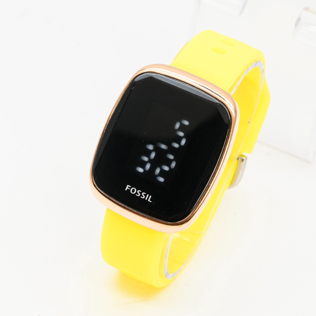 BISA COD JAM TANGAN WANITA ELEGAN CEWEK LED WATCH STRAP RUBBER DIGITAL FS40