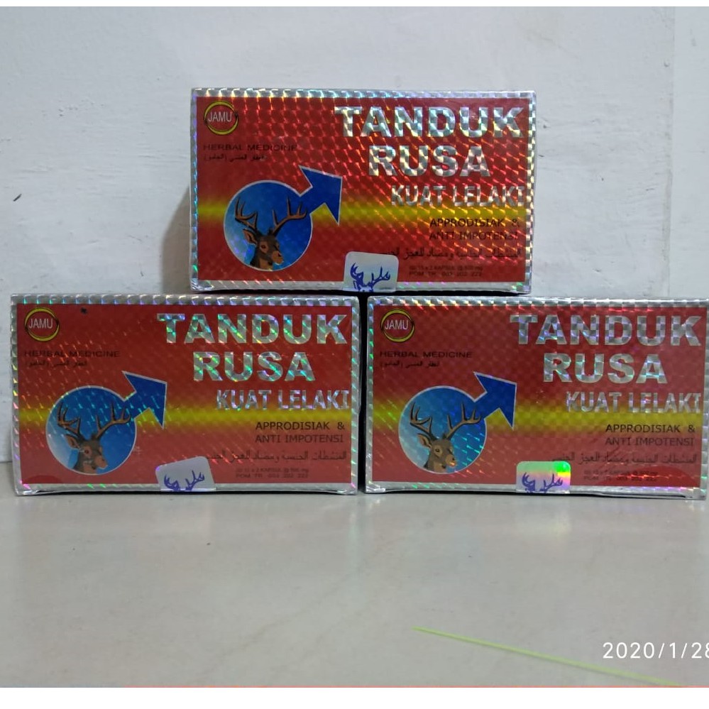 Tanduk Rusa, kotak BATIK, ORIGINAL, DIJAMIN MANTAP- kapsul