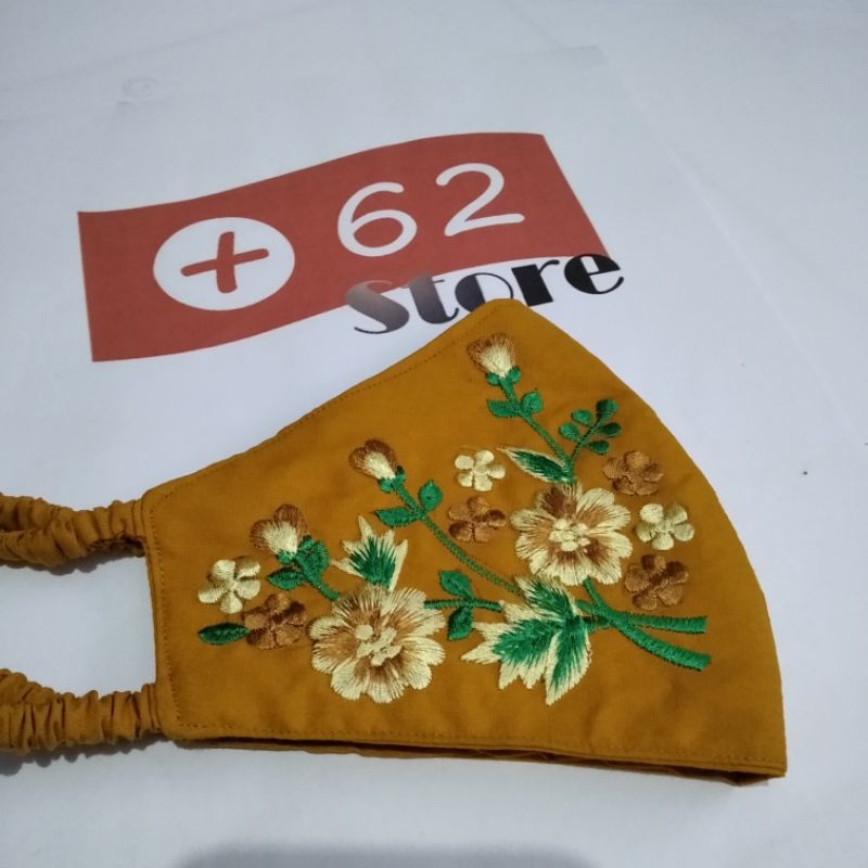 Masker Bordir Mawar