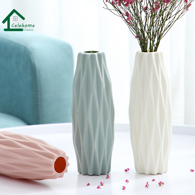 cele Vas Bunga Gaya Nordic Bahan Plastik untuk Dekorasi cele Vas Bunga Gaya Nordic Bahan Plastik untuk Dekorasi