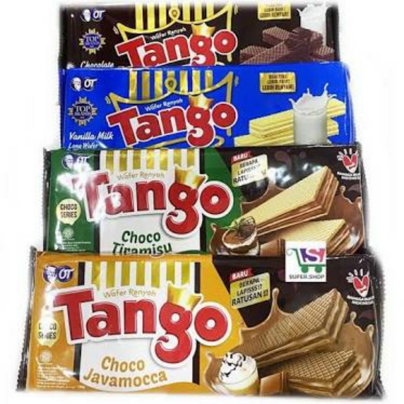 

wafer tango 110gr bungkus coklat, vanila, tiramisu, javamocca~Marketkuu