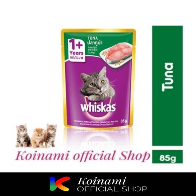 WHISKAS 80gr TUNA ADULT / makanan kucing / pakan kucing / cat food / koinami petshop / dray food