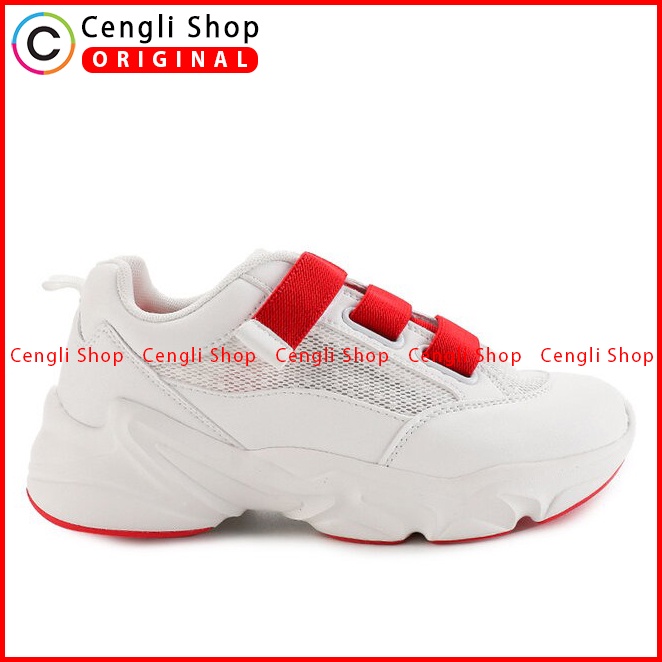 SEPATU SNEAKER WANITA HUSH PUPPIES ORIGINAL CASUAL BRANDED RED HW48