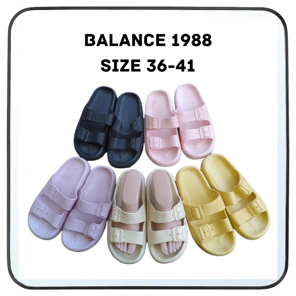 SANDAL BALANCE SANDAL JELLY WANITA DEWASA SLOP BAN DUA SIMPLE 1988 UKURAN 36-41