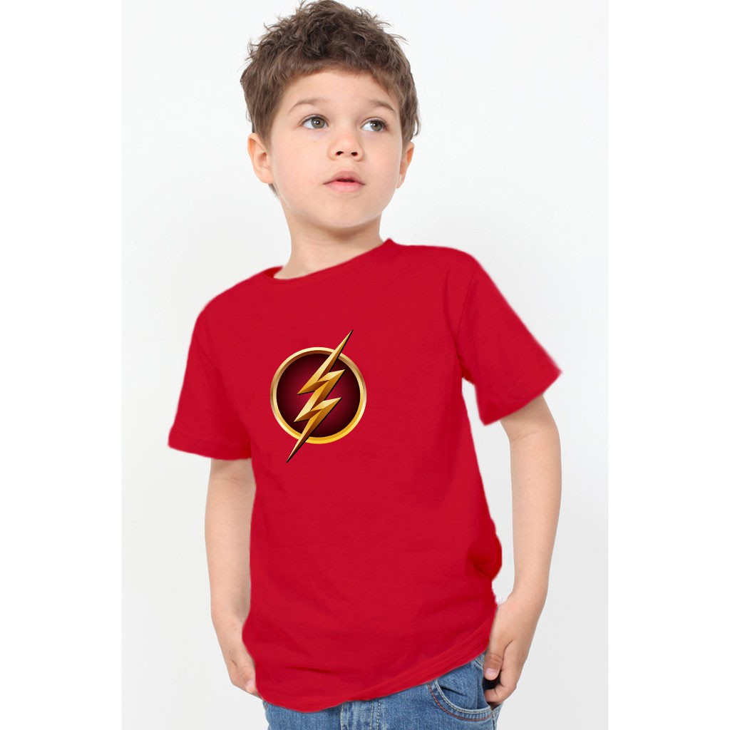 YOURSTYLE1119 - KAOS FLASH / KAOS ANAK FLASH LOGO / SUPER HERO / CNY /KAOS ANAK KATUN 24S