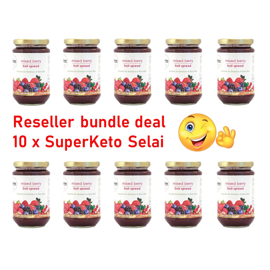 

Freshmax - SUPERKETO - Bebas Gula Selai Reseller Bundle Deal 10 botol