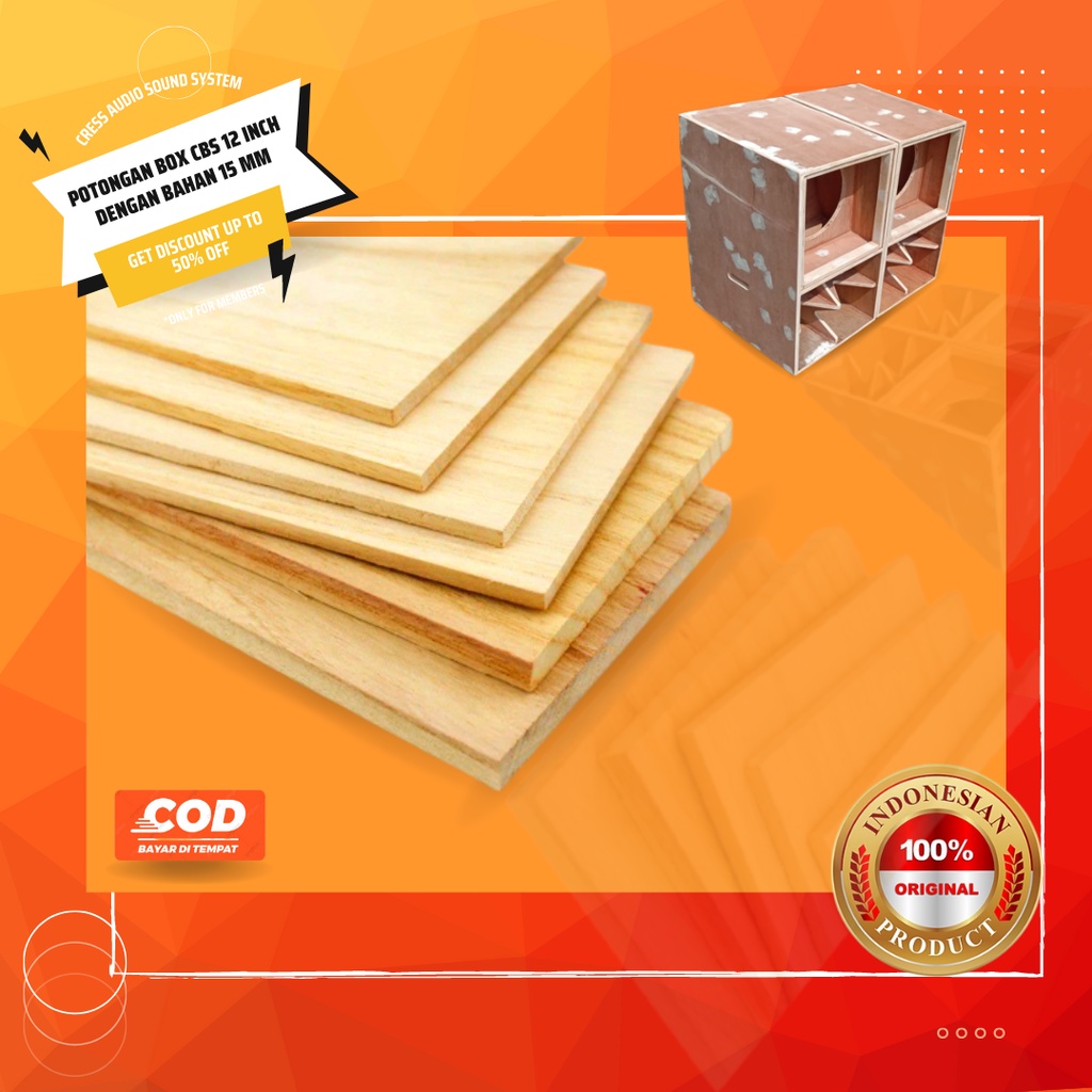 Potongan Box CBS Sound System Speaker Subwofer 12 Inch Papan  Triplek