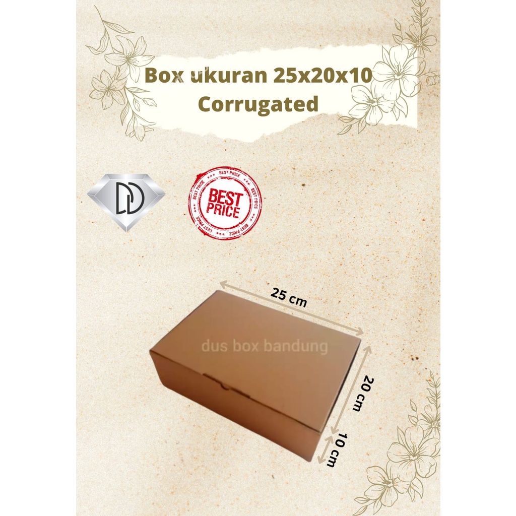 10pcs DUS PACKING 25X20X10 (CORRUGATED DIE CUT) DUS PIZZA KARDUS BOX PACKING OLSHOP DUS HAMPERS BOX 