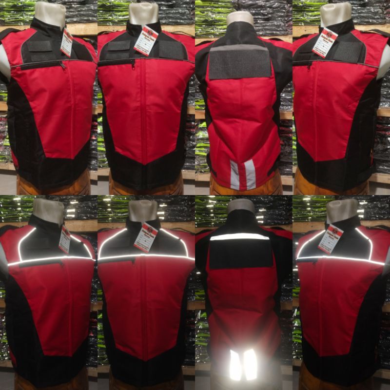 rompi safty biker taslan rompi motor waterproof taslan
