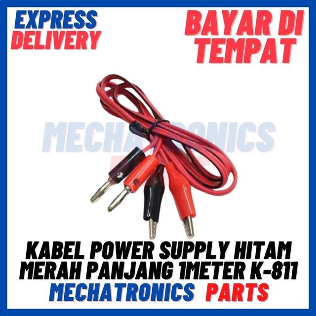 [DEV-9297] KABEL POWER SUPPLY HITAM MERAH PANJANG 1METER K-811