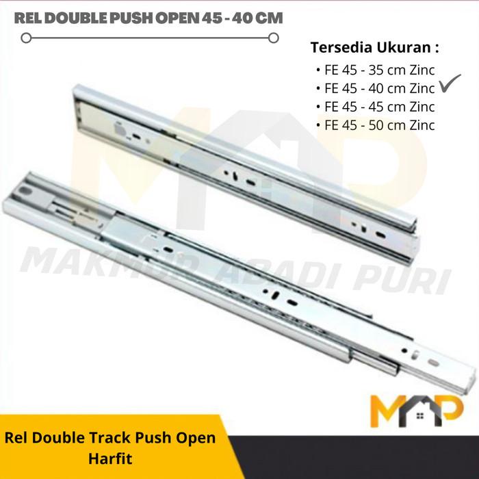 Laci | Rel Laci Double Track Push Open 40Cm Zinc Harfit