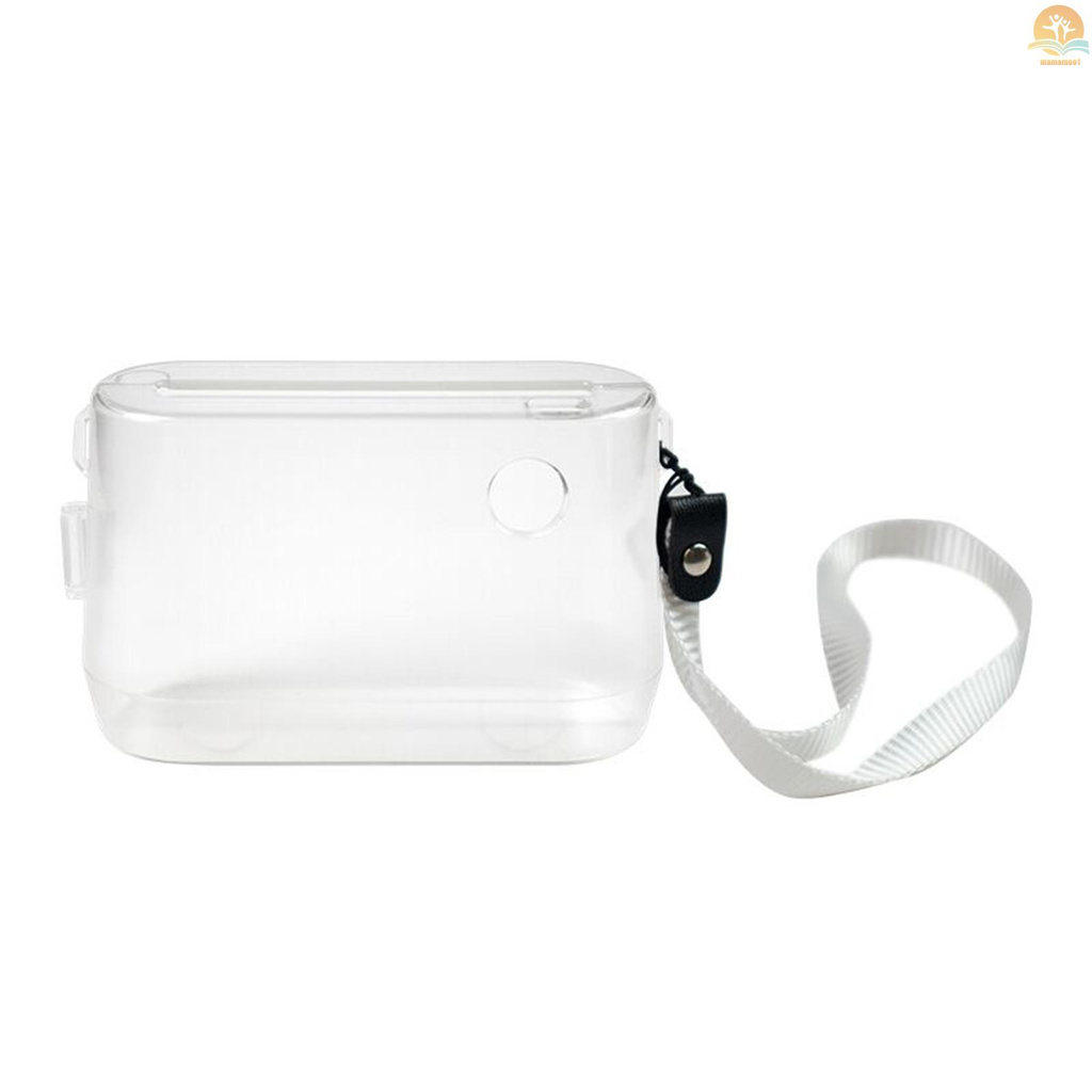 Case Pelindung Transparan Dengan Tali Tangan Portabel Untuk Printer Thermal Label A9 / A9S / A9 Pro / Q9S