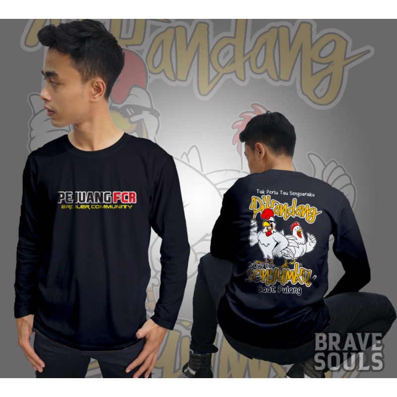Kaos Peternak Ayam Broiler Pejuang FCR Lengan Panjang