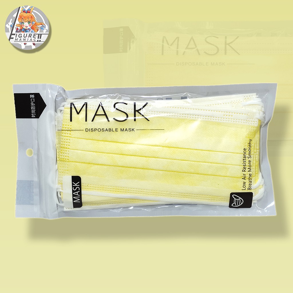 Masker Earloop / Kuping 3ply 3 ply 1 pack isi 10 Premium kemasan