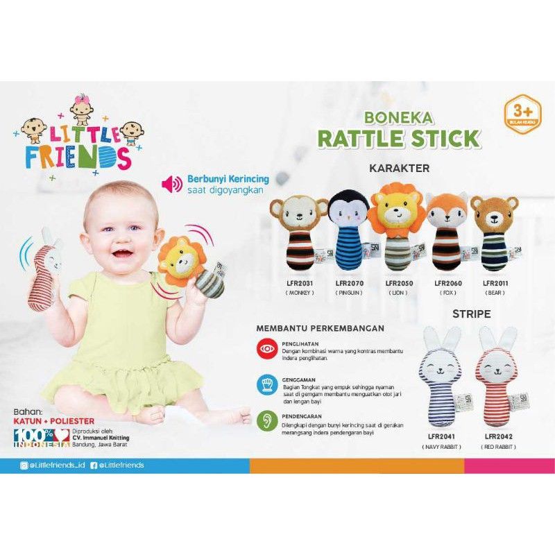 Mainan Bayi Rattle Stick