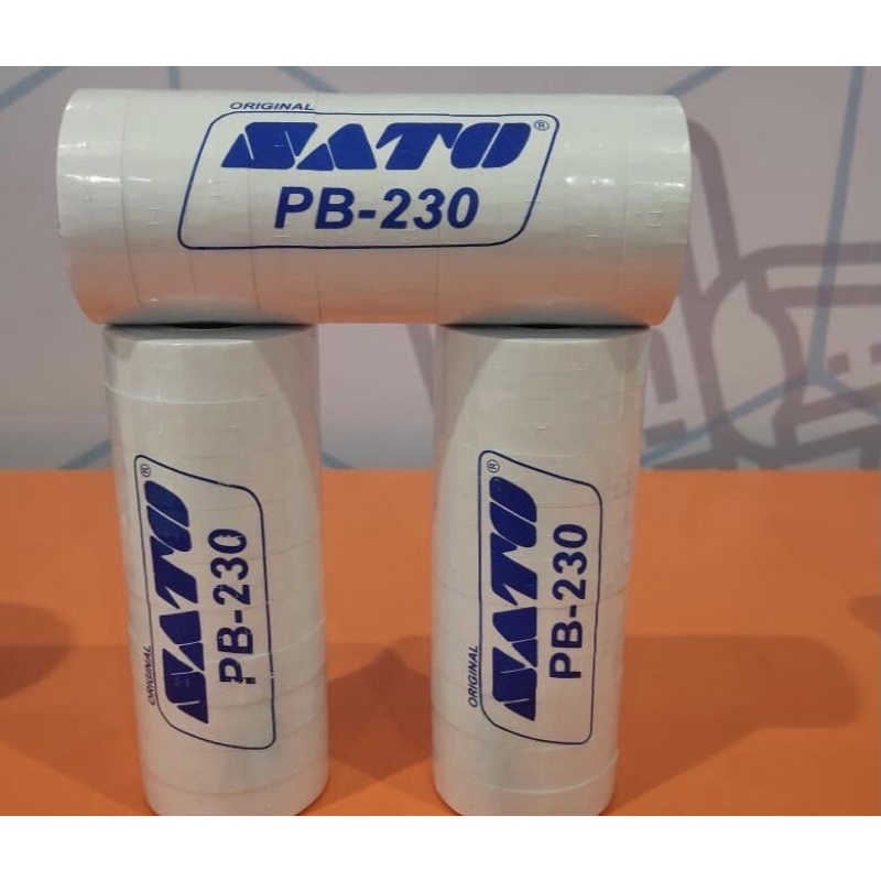

label harga sato 230 original/ harga per 10 roll /1 slop