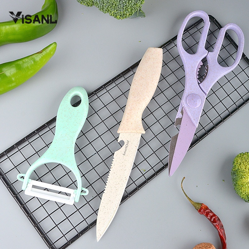 6in1 Peralatan Dapur Set Pisau Keramik Warna Warni kitchen Knife Set VS-1817