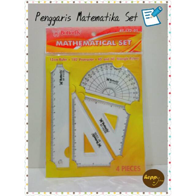 

Penggaris Matematika Set Butterfly BT-172-05