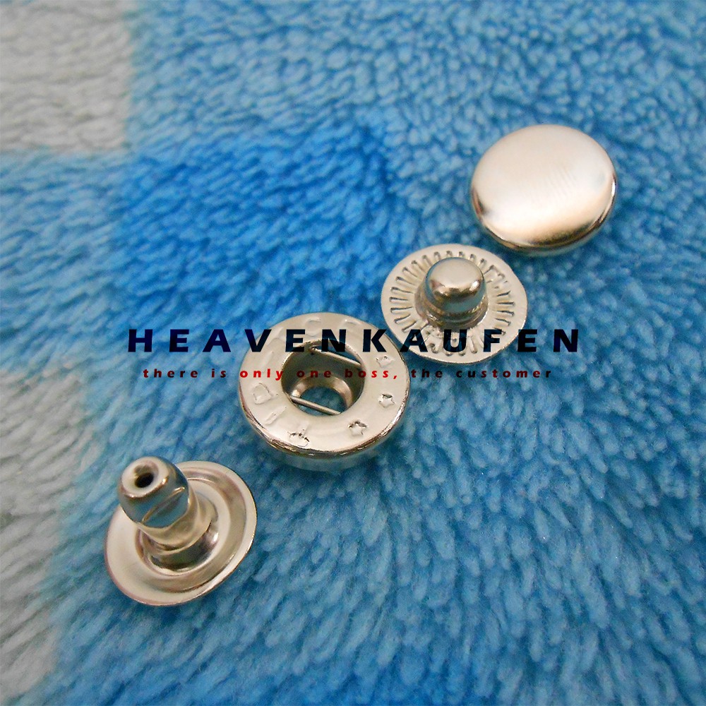 Kancing Jepret / Snap Button Nikel Silver 14 mm Untuk Kancing Jaket Dll