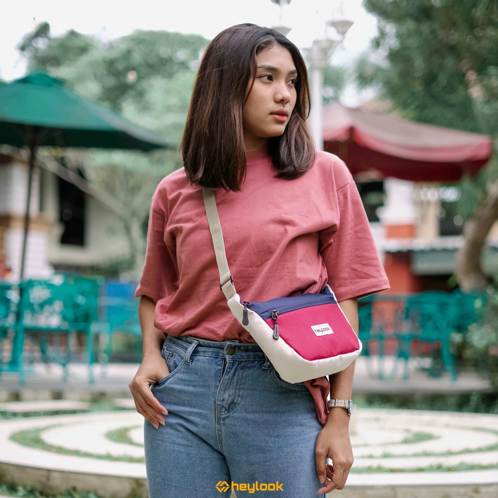 HEYLOOK Project - Tas Selempang Pria Wanita SIERRA Tas Dsitro Tas Slempang Mini Heylook - MAROON