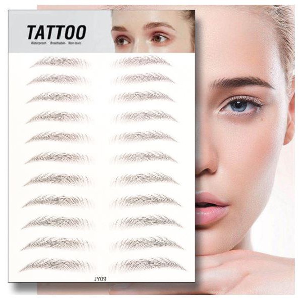 10Pasang | Stiker Tatto Alis Semi Permanen Alis Waterproof / Eyebrow Tatto / Stiker Alis F777