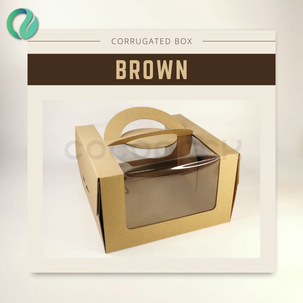 Brown Cake Box 20x20x15cm