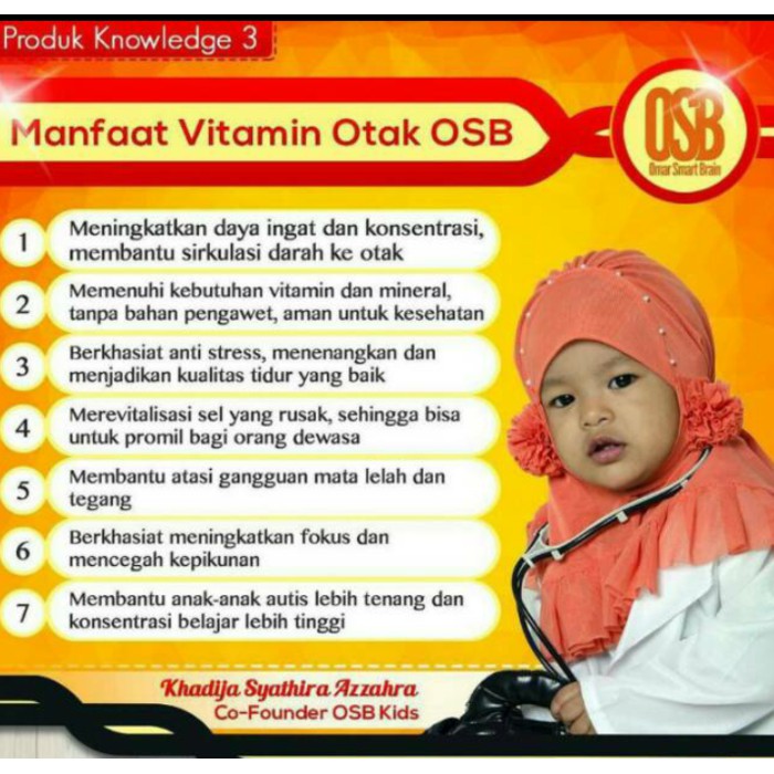 Free Gift Original Osb Kids Vitamin Anak Nutrisi Otak Anak Cerdas Meningkatkan Daya Ingat
