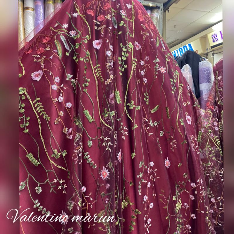 Jual Tile Halus, Kain Tile Valentino, Kain Kebaya, Bahan Kebaya, Tule ...