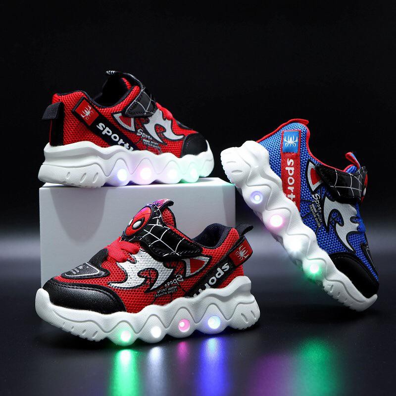 (LOLI-JKT) SP-L008 SEPATU LED TERBARU ANAK COWOK IMPORT  SEPATU SNEAKER 21-30  (LT.1)