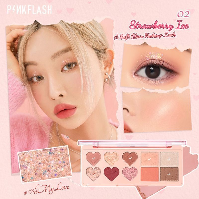 ❤️ MEMEY ❤️ PINKFLASH Multi Face Palette | Pink Flash | PF-M02