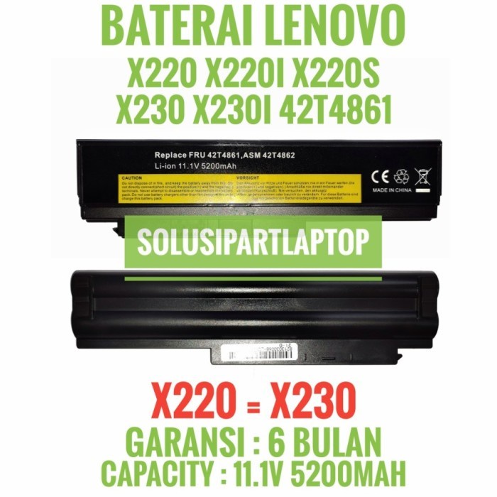 Baterai Lenovo IBM Lenovo Thinkpad X230 X230S X230i X220