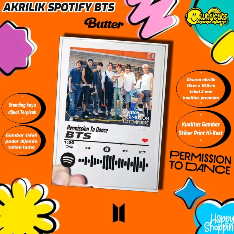 AKRILIK SPOTIFY BTS PERMISSION TO DANCE ( READY STOCK )